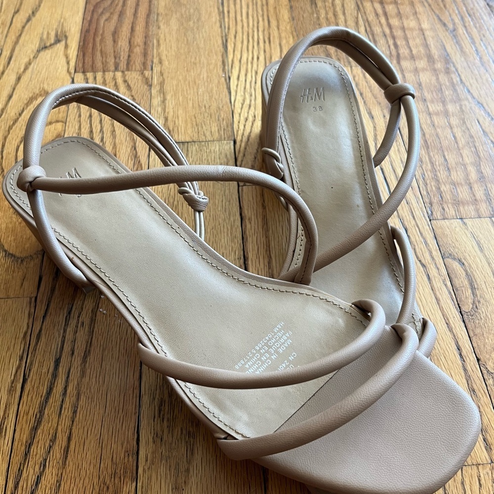H&M Women's Beige Strappy Heels - Picture 2 of 4